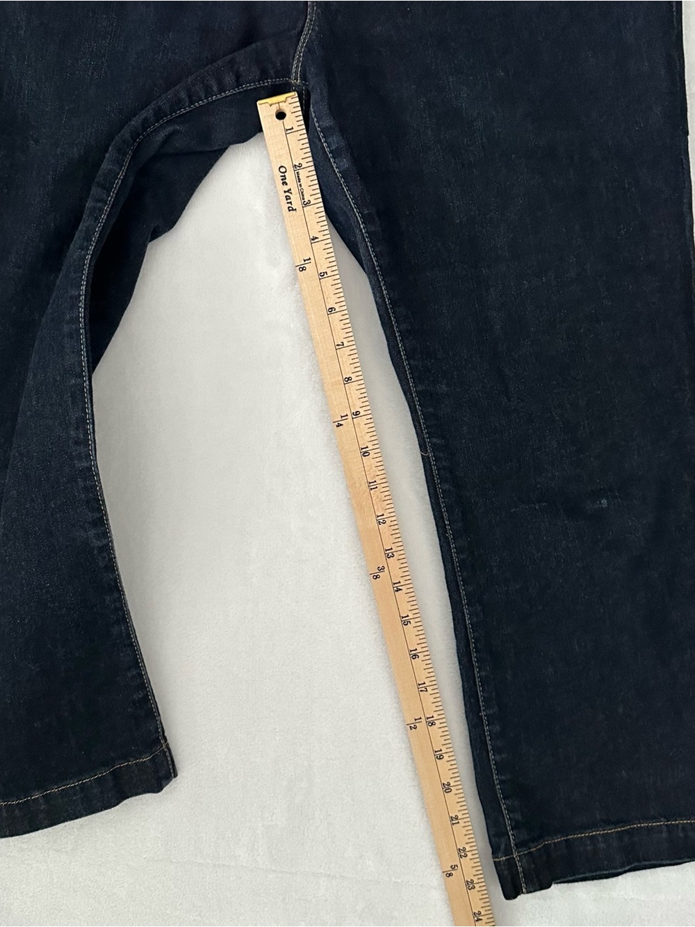 Gap Boot Cut Capri Jeans Women's Size 14 Regular Dark Wash Stretch - Picture 7 of 8
